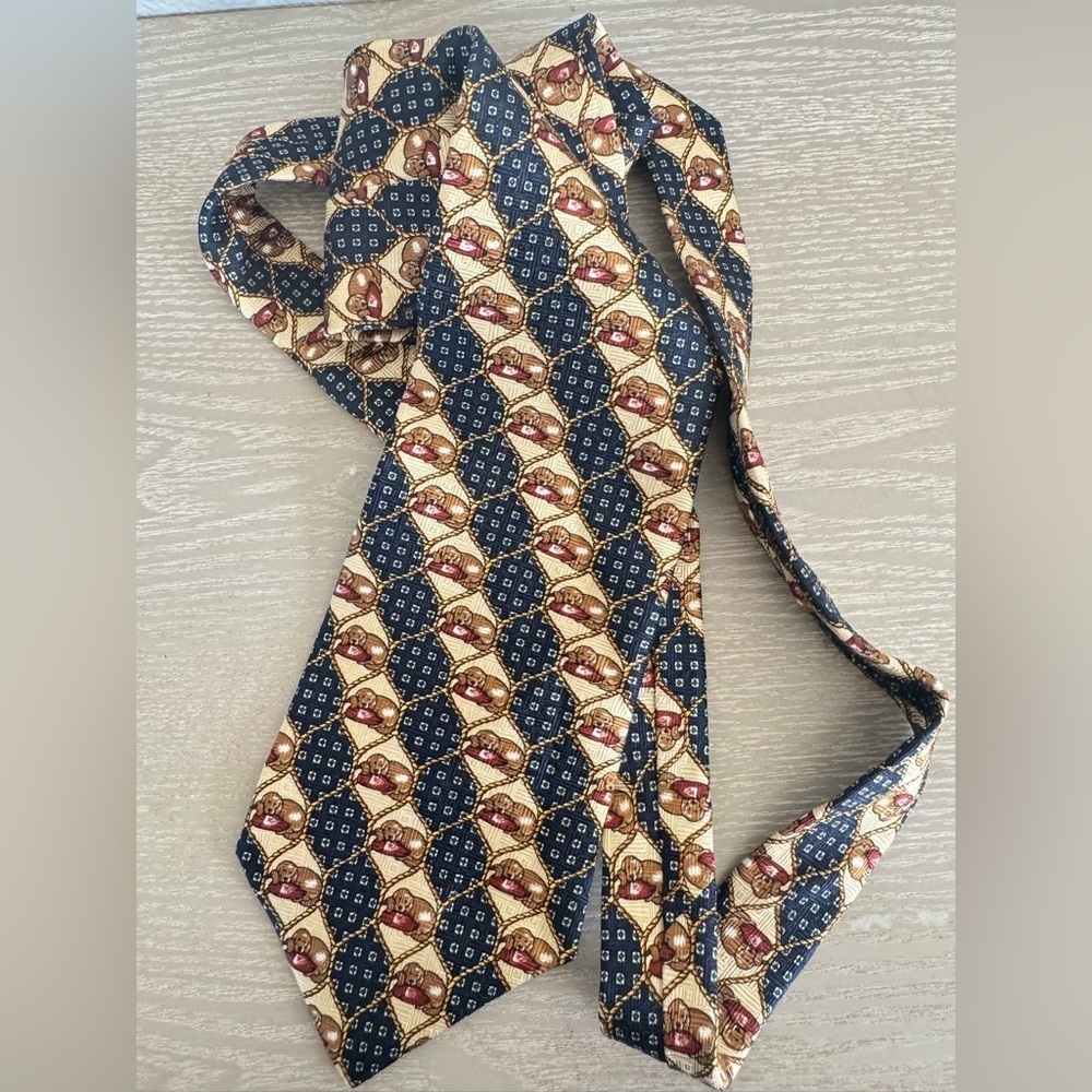 andrew scott silk tie -puppy